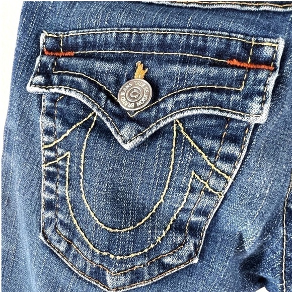 True Religion Jeans “Joey” Flare Twisted Seam Women’s Size 28 / 4 Low Rise - Picture 5 of 11